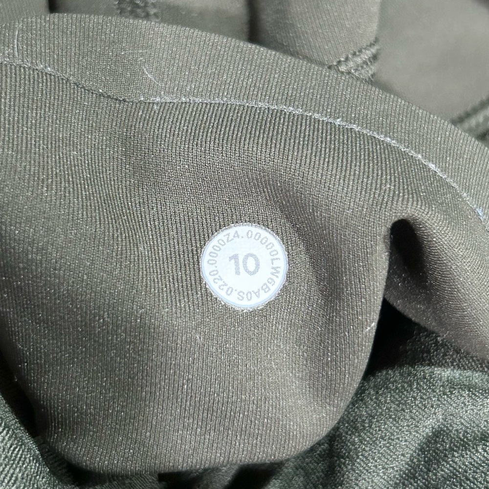 Lululemon Time To Sweat Crop 23" Dark Olive 10 Running Gym Workout Athletic - Picture 6 of 6
